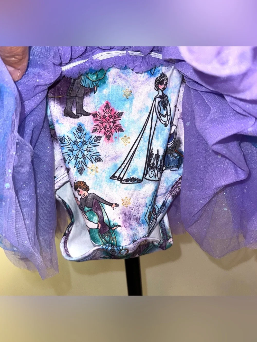 AriTutus brand tutu dress with hand drawn Frozen characters, size 12 mo